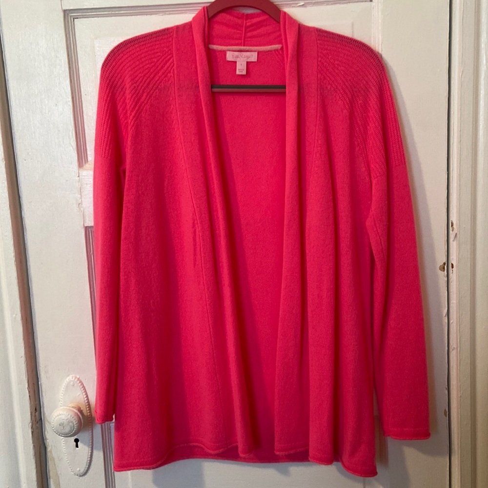 Gorgeous, hot pink cardigan!